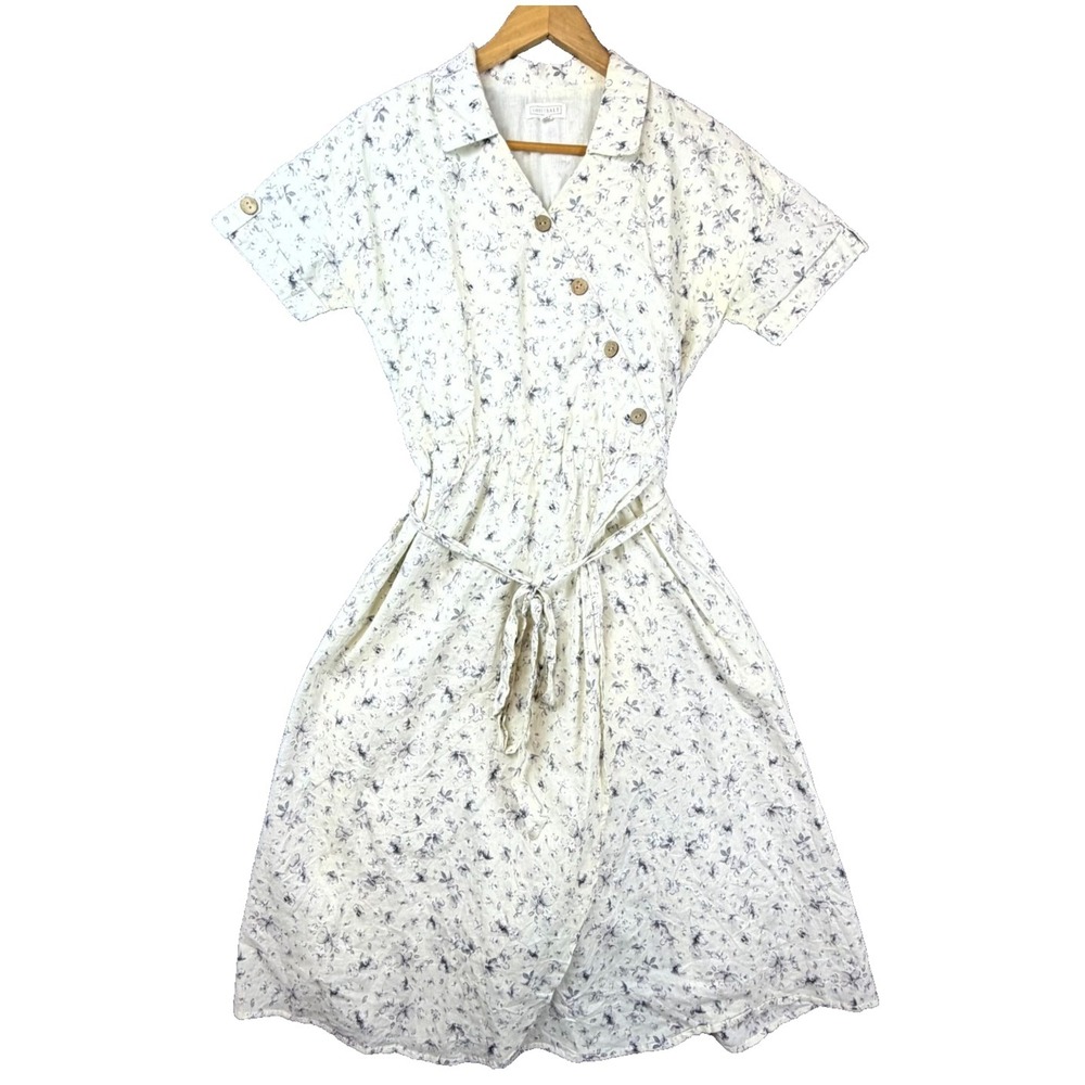 Sweet Salt Dress Womens‎ 10 Ivory Floral Cottagecore Garden Party Modest